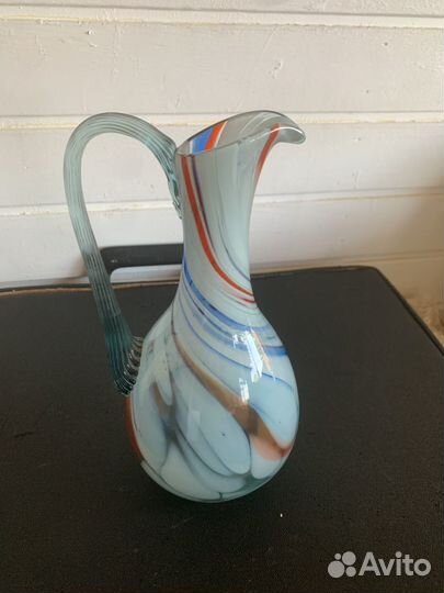 Кувшин цветное стекло СССР