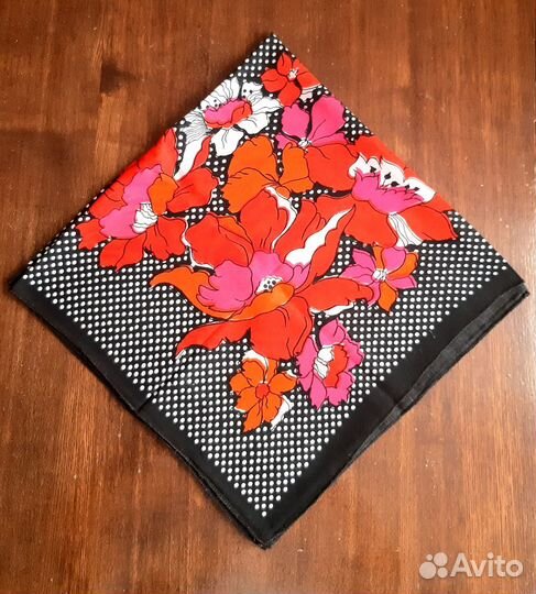 Платок штапель 65см*65см СССР винтаж