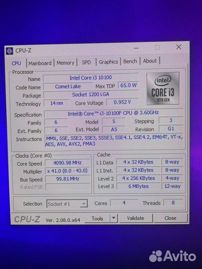 Системный блок i3 10100/ GeForce 1050Ti /16 GB RAM