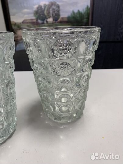 Ваза стеклянная ссср. Пара