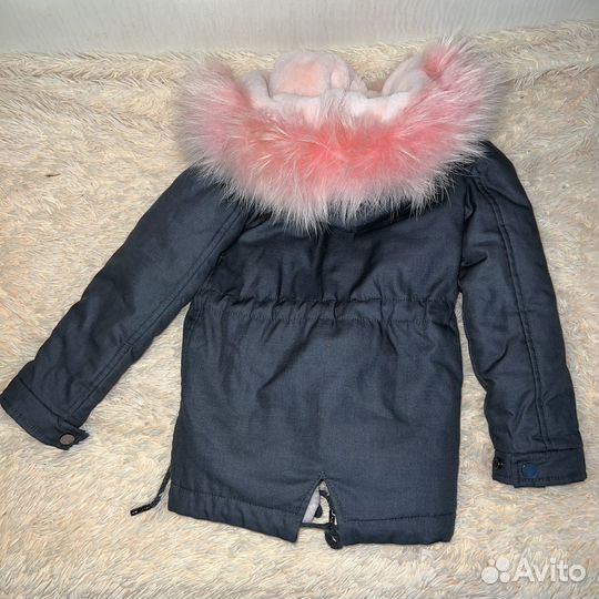 Парка для девочки с натуральным мехом