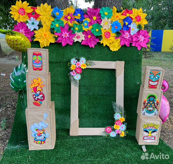 Фотозона гавайская вечеринка