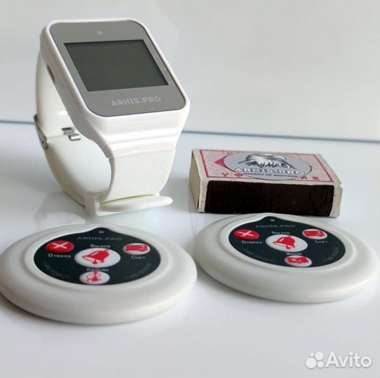 Кнопка вызова персонала, официанта и часы-пейджер