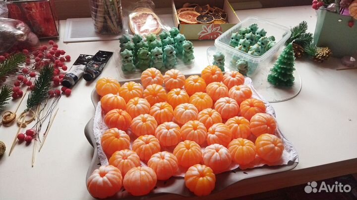 Мыло ручной работы мандарин