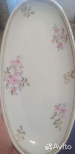 Блюдо селедочница фарфор СССР
