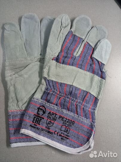 Перчатки спилковые комбинированные