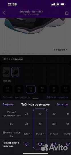Ботинки superfit демисезонные