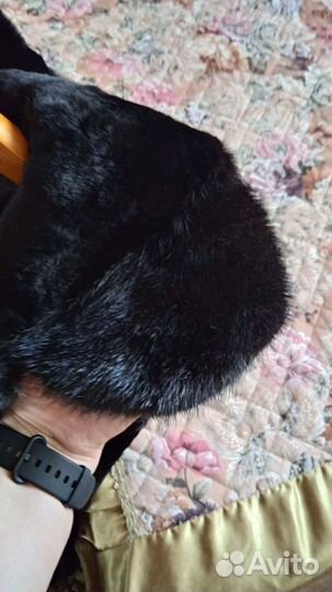 Шуба мутоновая с норкой с капюшоном