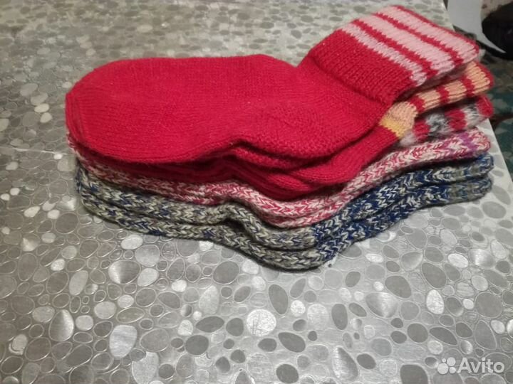 Носки жерстяные, вязанные