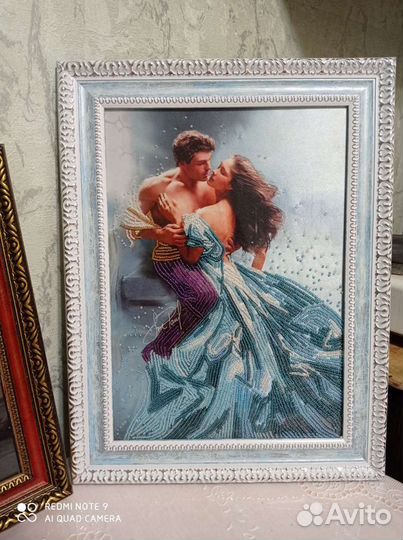 Картина, вышитая бисером. Ручная работа