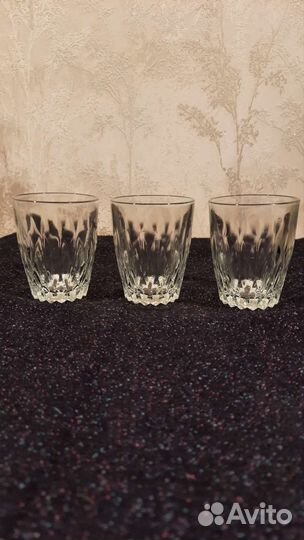 Стаканы граненые, стекло, советские