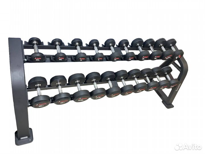 Гантельный ряд со стойкой от 2,5 до 25кг Smith