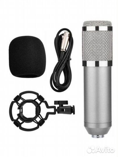 Студийный микрофон с держателем профессиональный