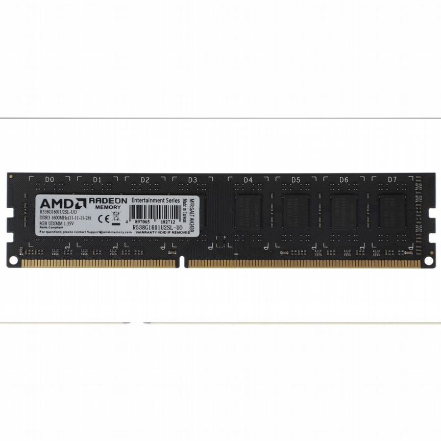 [R538G1601U2SL-UO] Оперативная Память Amd 8gb R538g1601u2sl-Uo