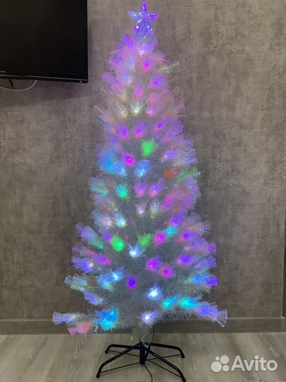 Елка искусственная белая светодиодная Белоснежка