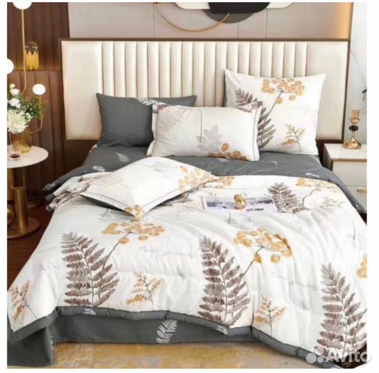 Евро, с готовым одеялом, сатин, 100 хлопок