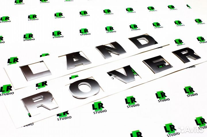 Буквы land rover серые матовые
