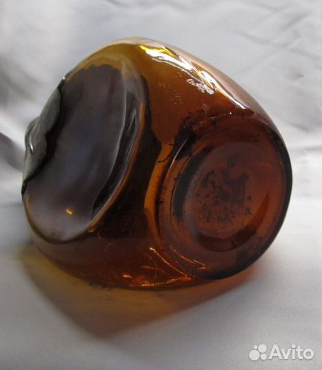 Старинный штоф. Голландия. Цветное стекло/олово