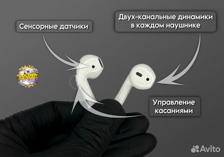 AirPods 2 Premium (Лучшее & Бомбовое звучание)