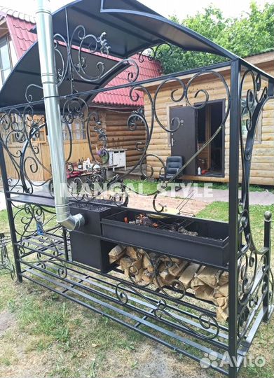 Мангал с крышей