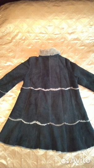 Дубленка клеш натуральная женская б/у