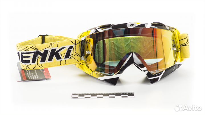 Очки для мотокросса Nenki (Желтый/зеркальный)