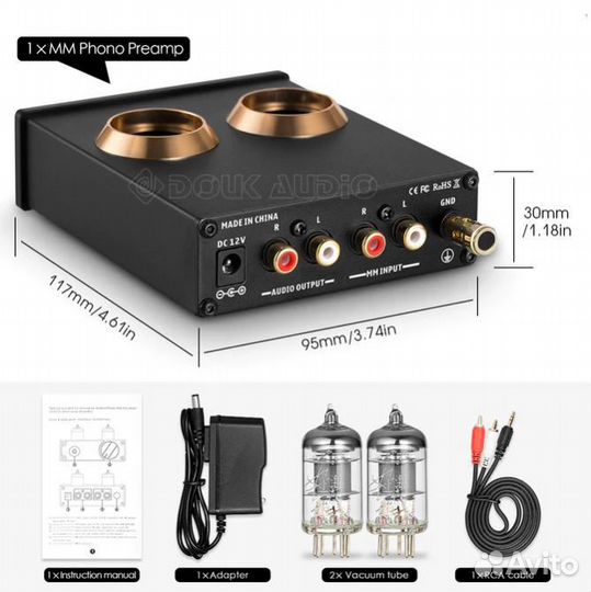 Ламповый корректор-усилитель Douk Audio T3 PRO: