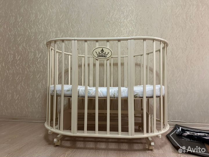 Детская кровать трансформер круглая