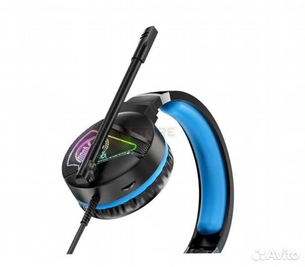 Проводные наушники Hoco W104 USB+Jack 3.5mm Синие