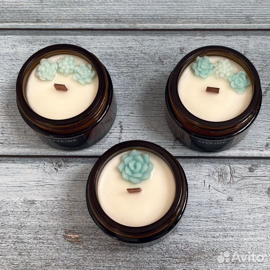Ароматические свечи с деревянным фитилем