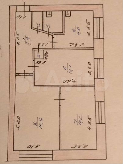 3-к. квартира, 53 м², 1/5 эт.