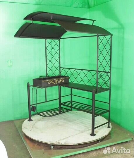 Мангал с печкой под казан