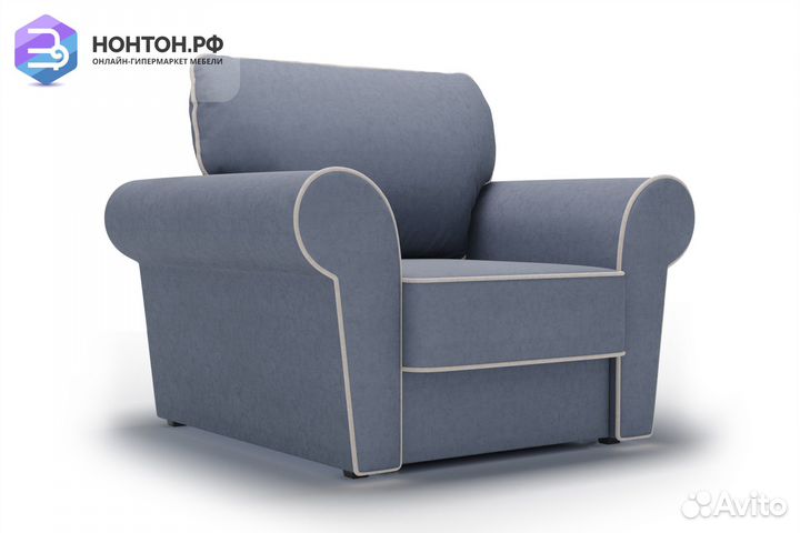 Кресло еврокнижка Прованс темно-серое