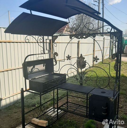 Мангал с печью