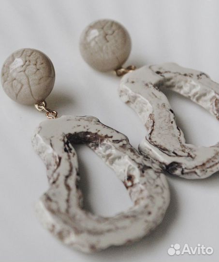 Сepьгu «Песочная абстракция«