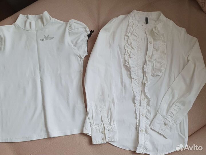 Школьные блузки, кардиган р 140,146-152