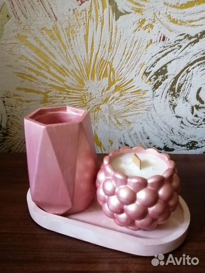 Набор из гипса со свечей