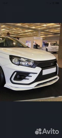 Накладки на пороги+арки+губа на бампер Калина 1