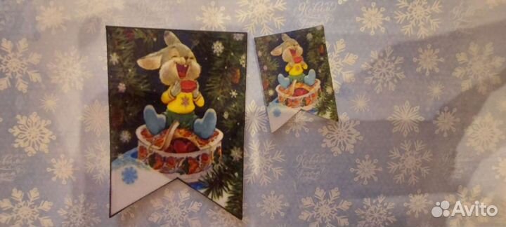 Новогодние флажки на елку