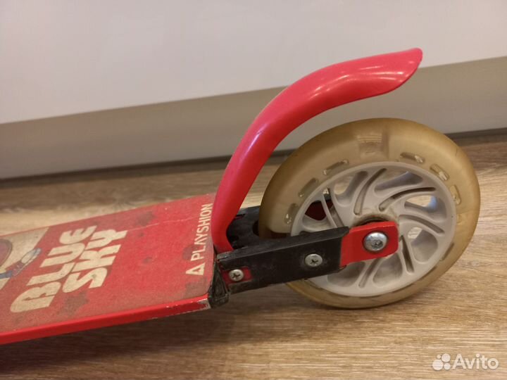 Самокат - снегокат детский складной двухколёсный