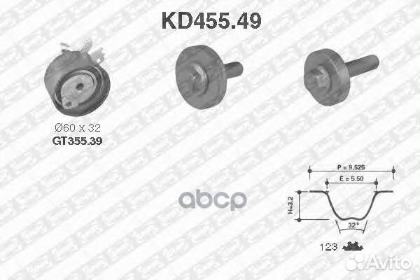 Комплект ремня грм KD45549 NTN-SNR