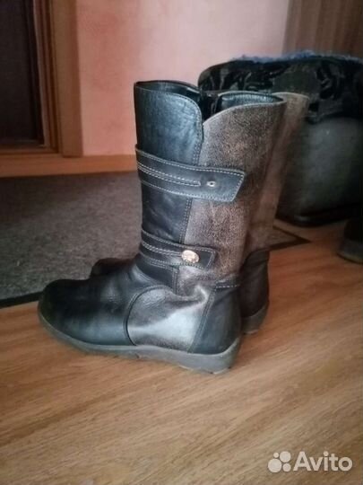 Сапоги зимние 35 раз. натуральный мех, кожа