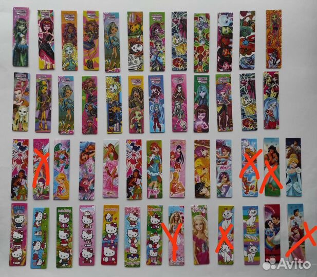 Магнитные закладки Винкс, Пони, Монстер Хай и др