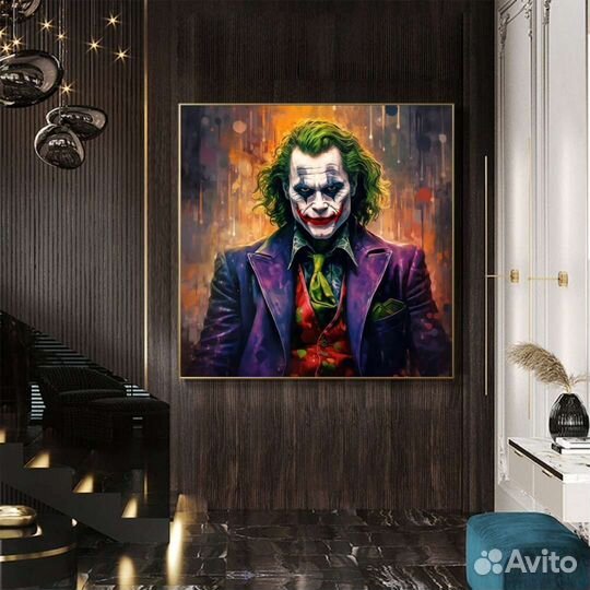 Большая картина маслом джокер