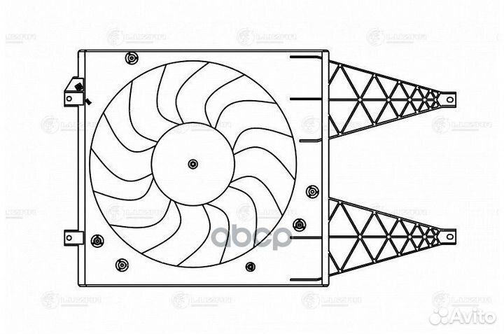 Вентилятор радиатора охлаждения skoda fabia II
