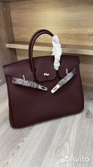 Сумка Hermes birkin 35 Серебро Натуральная кожа