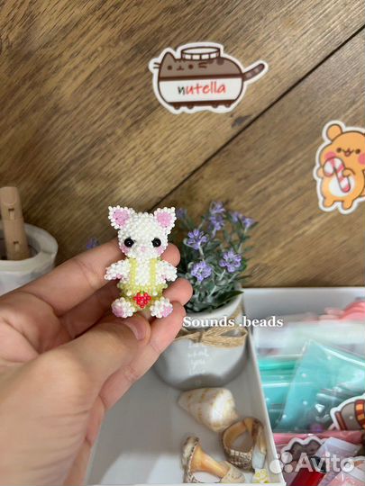 Котик из бисера