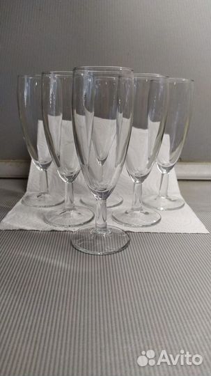 Фужеры для шампанского 6 шт. Новые
