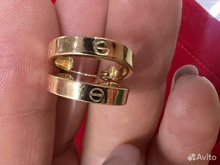 Серьги и кольцо cartier