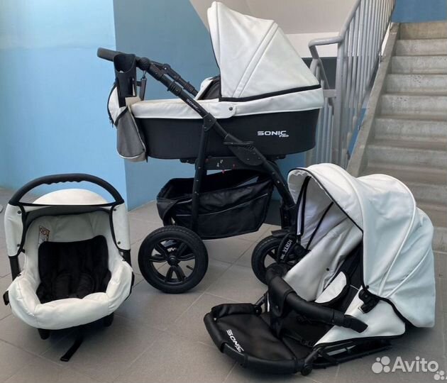 Коляска verdi sonic pro 3 в 1 эко кожа